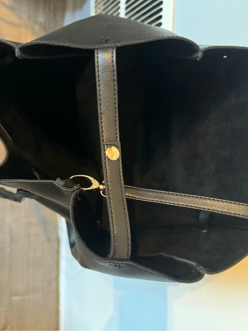 B - Low The Belt Black Tassel Tote Bag